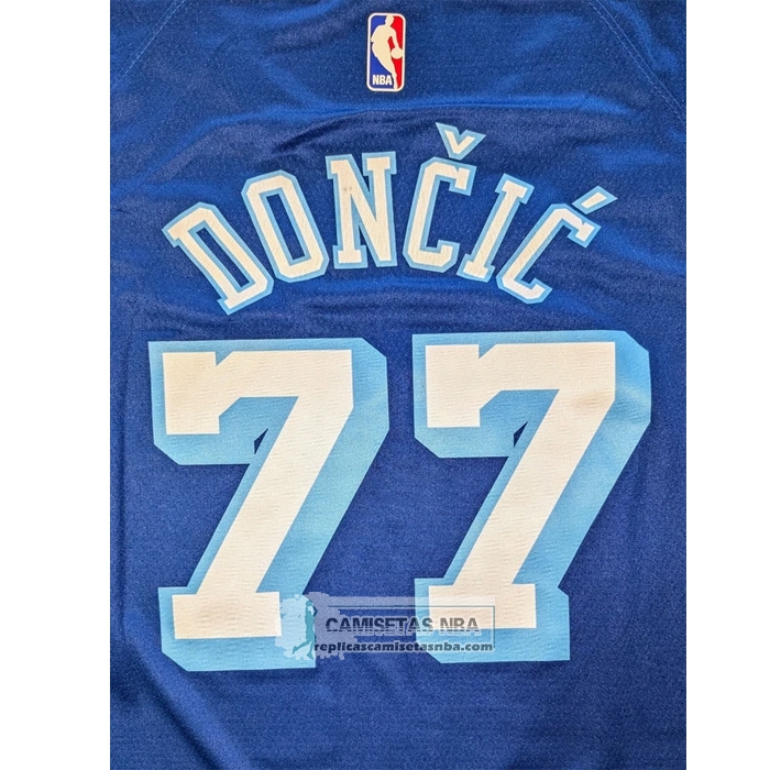 Camiseta Los Angeles Lakers Luka Doncic NO 77 Classic 2024-25 Azul